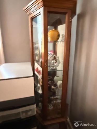 Lighted corner curio cabinet - corner,